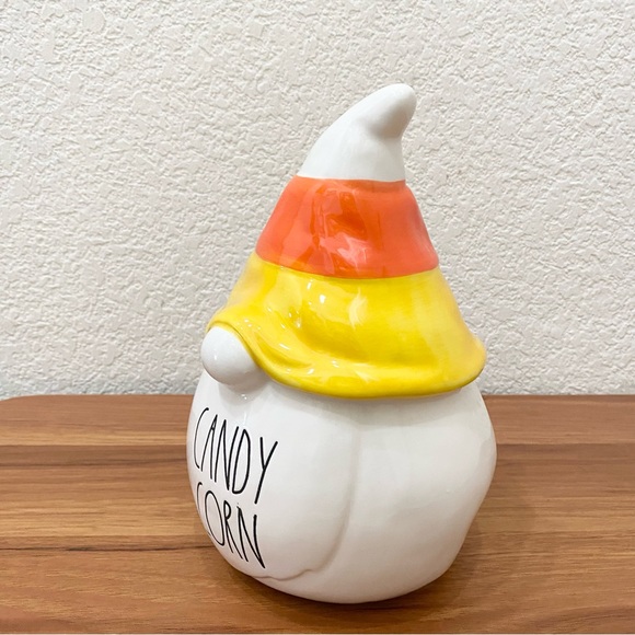 RAE DUNN Candy Corn Gnome Ceramic Halloween Figurine Thanksgiving Fall Decor - Picture 7 of 13